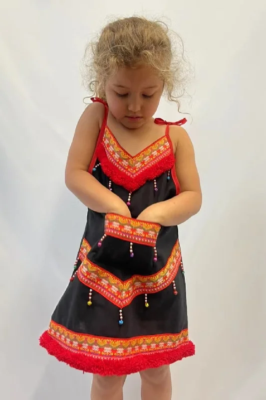 Girls Ethnic Apron Dress