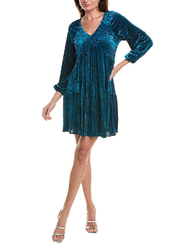 Taylor Velvet Burnout Mini Dress