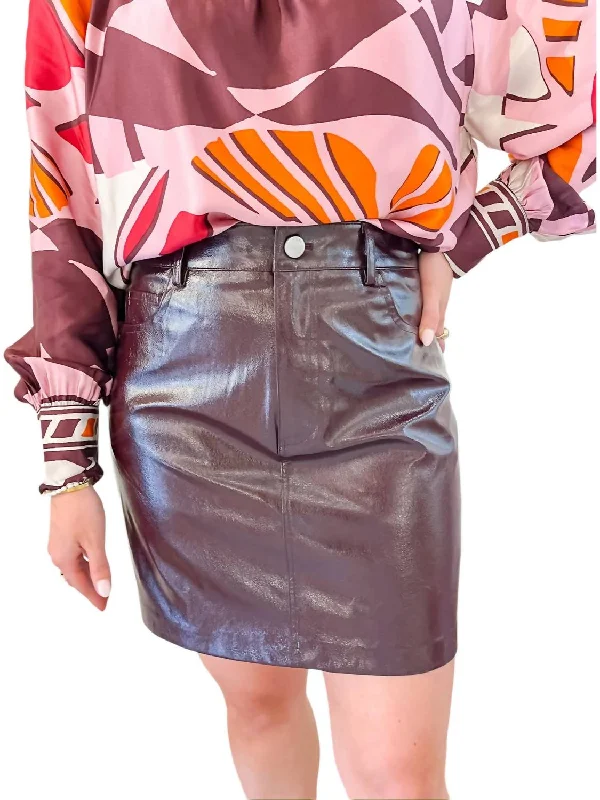 Bordeaux Mini Skirt In Brown