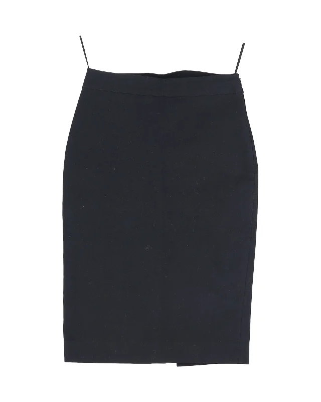 Givenchy Pencil Skirt in Black Cotton