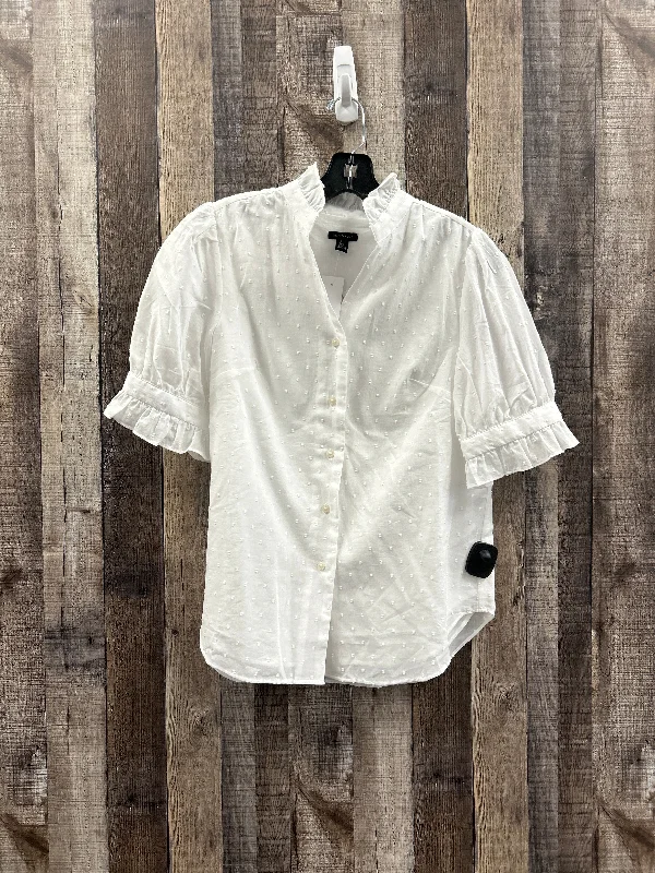 Top Short Sleeve By Ann Taylor In White, Size: Xs