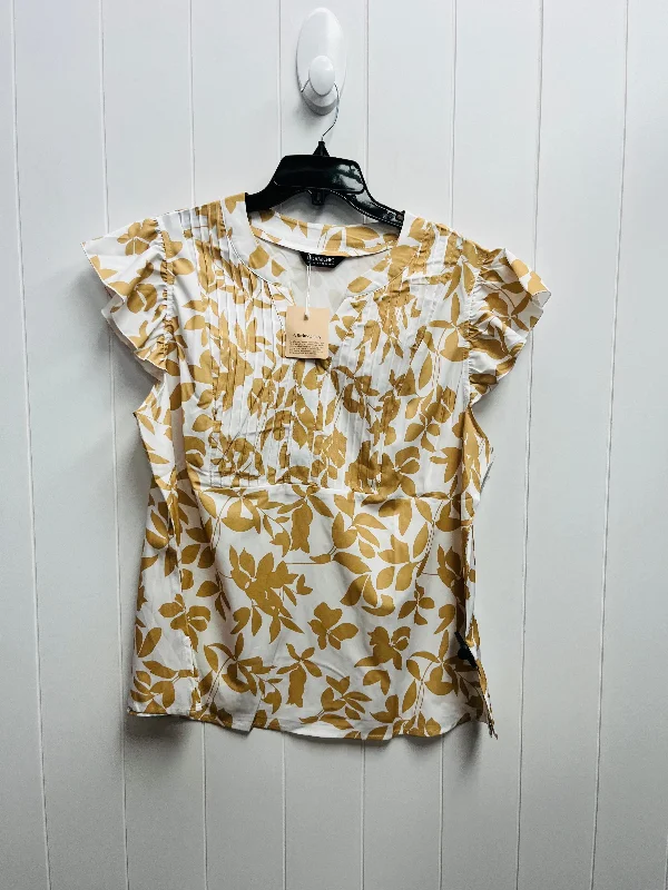 Top Short Sleeve By bloomchic In Tan, Size: Xl