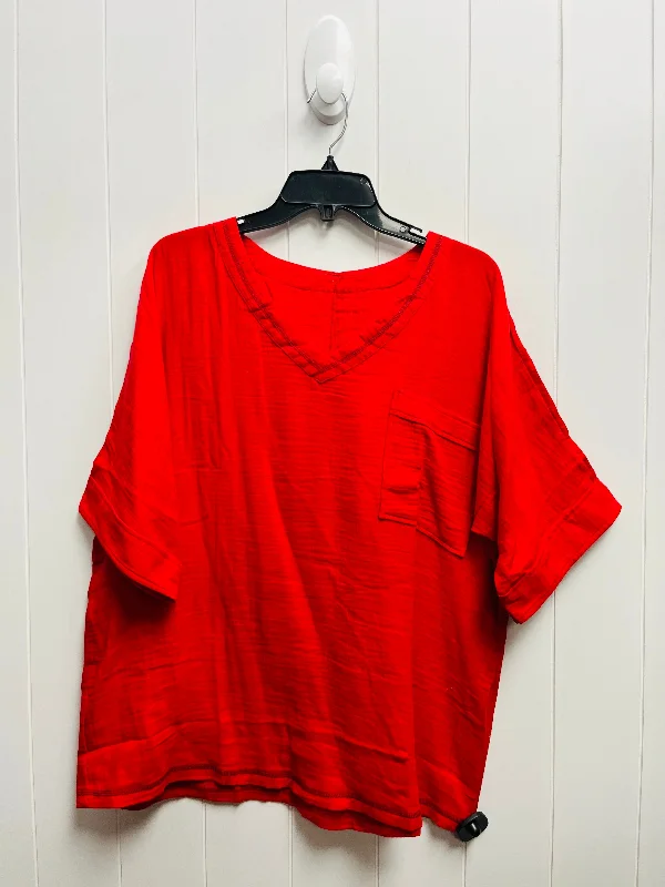 Top Short Sleeve By Clothes Mentor In Red, Size: Xl