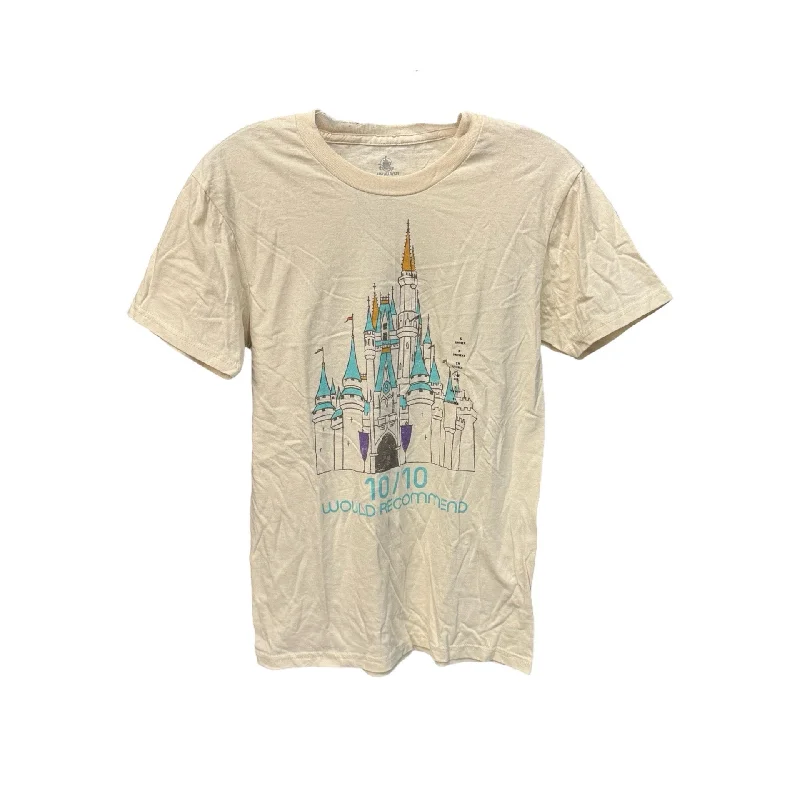 Top Short Sleeve By Disney Store In Tan, Size: S