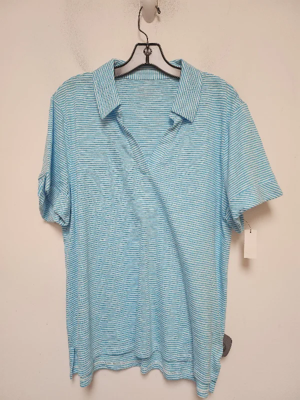 Top Short Sleeve By Talbots In Striped Pattern, Size: Xl