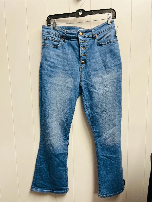 Jeans Cropped By Loft In Blue Denim, Size: 8