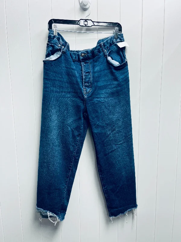 JEANS CROPPED TIME AND TRU in BLUE DENIM, Size: 20