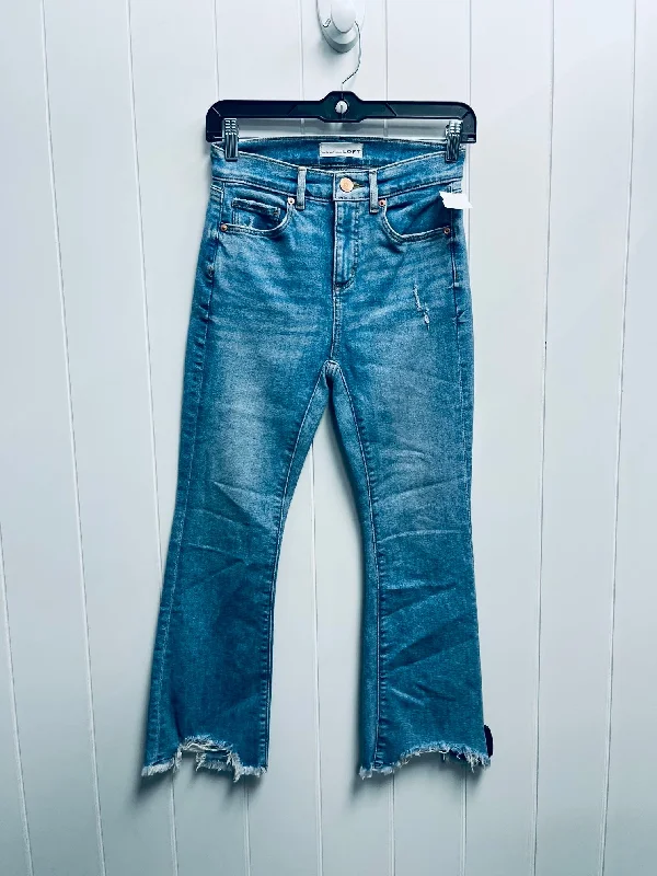 JEANS FLARED LOFT in BLUE DENIM, Size: 00