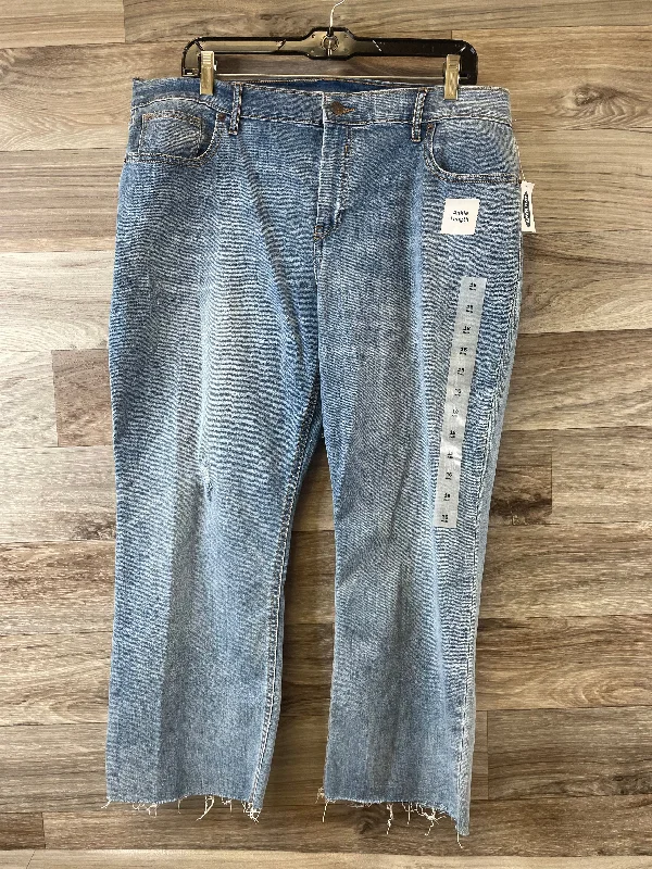 Jeans Flared By Old Navy In Blue Denim, Size: Xlp