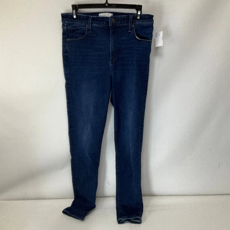 Jeans Skinny By Abercrombie And Fitch In Blue Denim, Size: 8