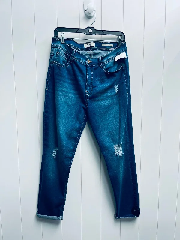 JEANS SKINNY ANGELS in BLUE DENIM, Size: 14