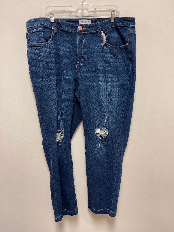 Jeans Straight By Lane Bryant In Blue Denim, Size: 22