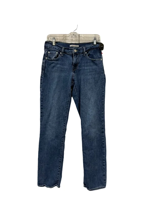 JEANS STRAIGHT LEVIS in BLUE DENIM, Size: 6