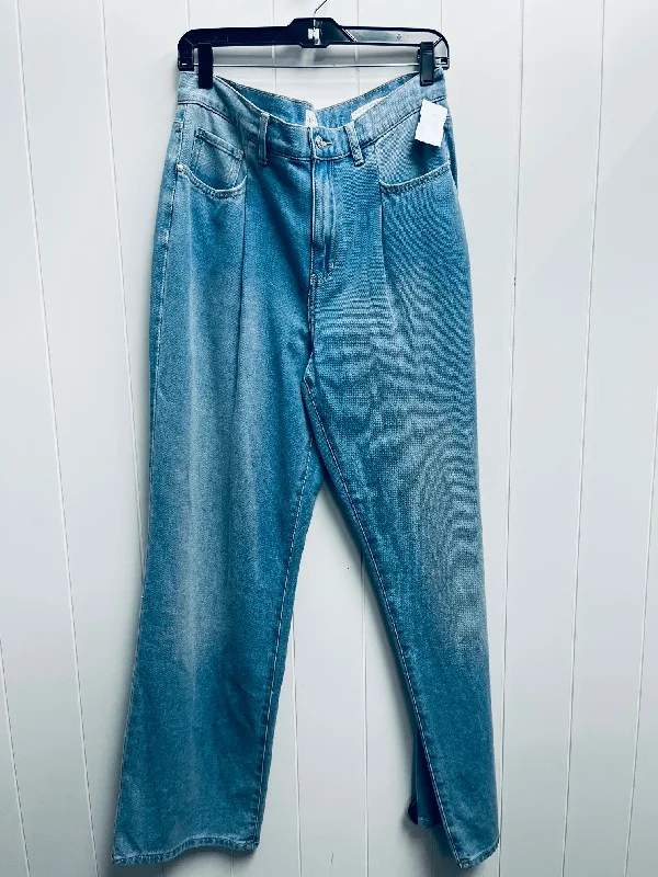 JEANS WIDE LEG WONDERLY in BLUE DENIM, Size: 10