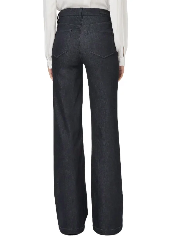 Leenah High Rise With Gold Clasp Wide Leg Jean In Montecito