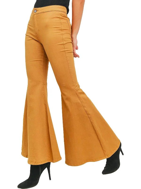 Womens High Rise Bell Bottom Flare Jeans