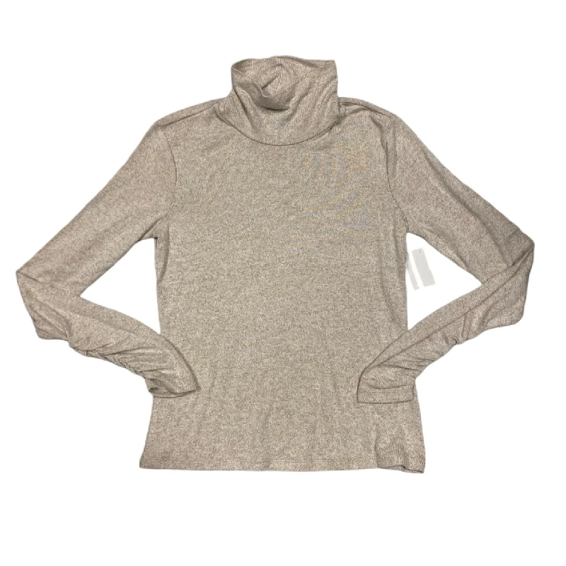 Top Long Sleeve By Banana Republic In Beige, Size: S