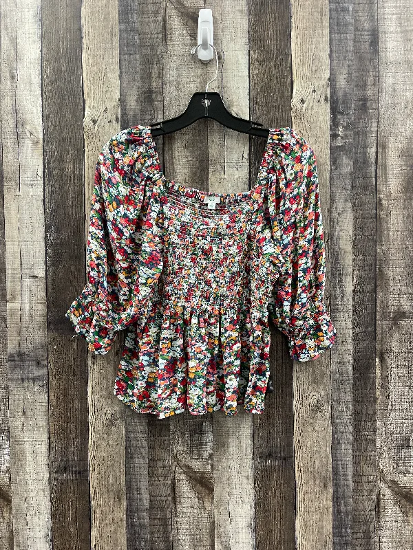 Top Long Sleeve By Dip In Floral Print