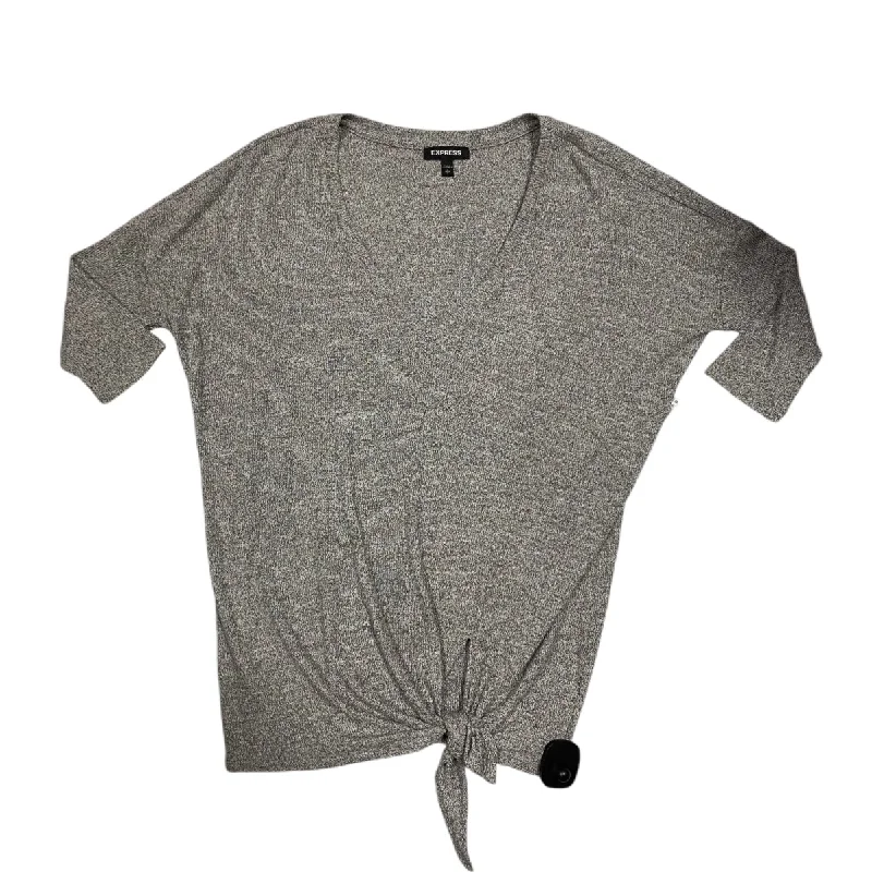 Top Long Sleeve By Express In Grey, Size: S