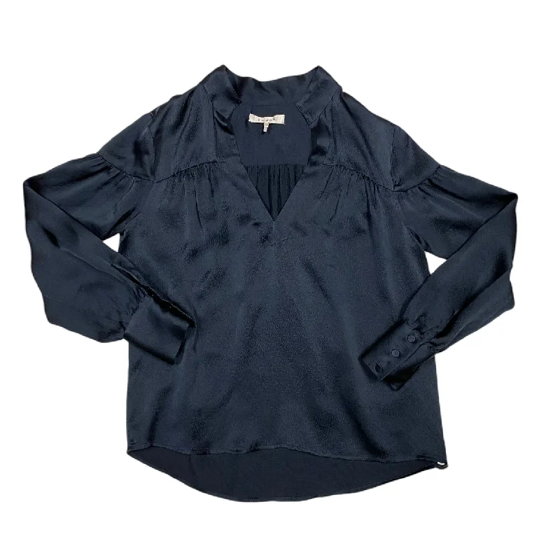 Top Long Sleeve By Frame In Navy, Size: S