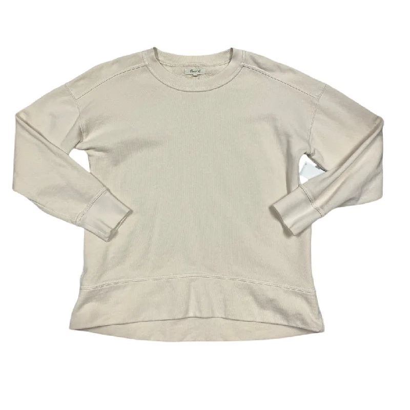 Top Long Sleeve By Madewell In Cream, Size: S