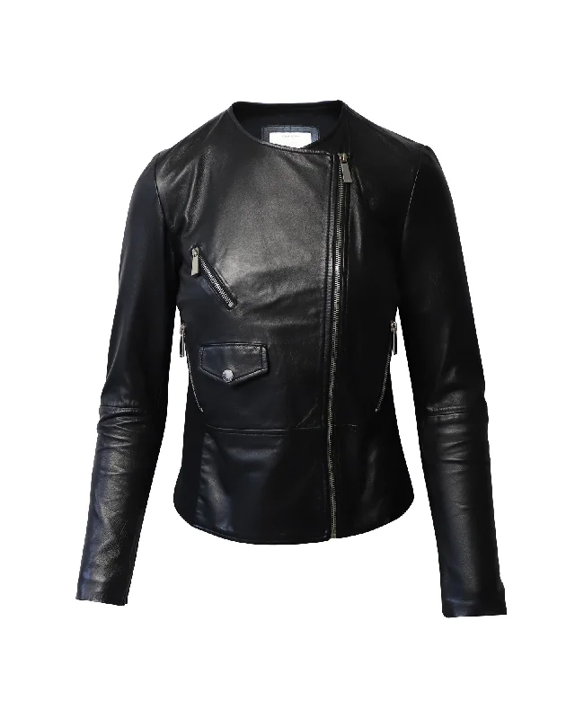 Pinko Biker Jacket in Black Leather