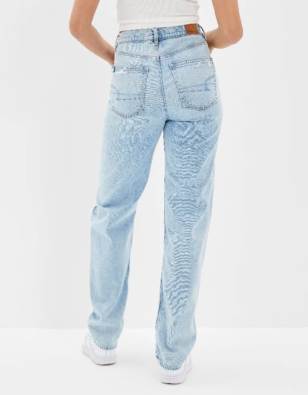 AE Ripped Highest Waist Baggy Straight Jean