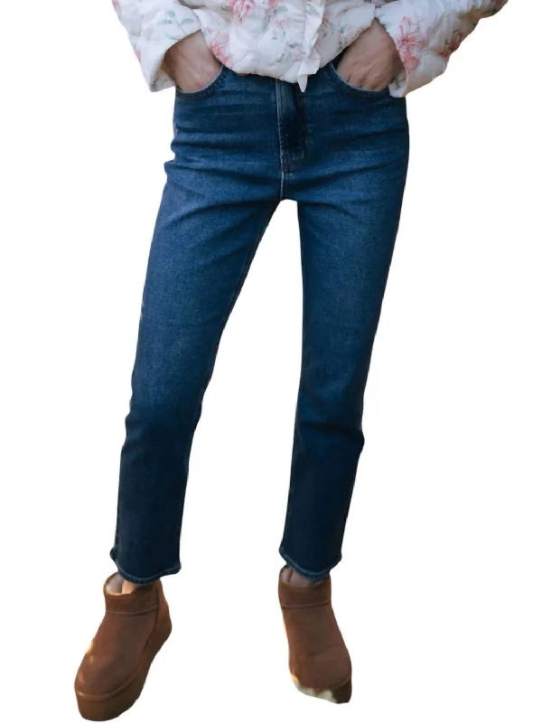 Classic Slim Straight Jeans In Blue