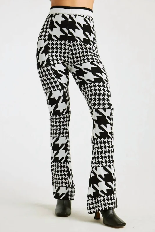 Winter Flare Pant In Black/white