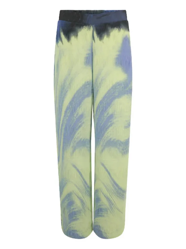 Women's Analia Wide Leg Pant In Marina Blue Print